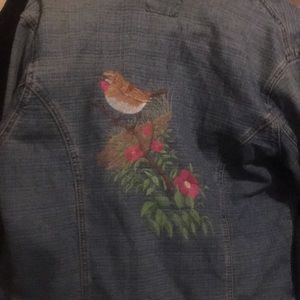 Embroidered denim jacket